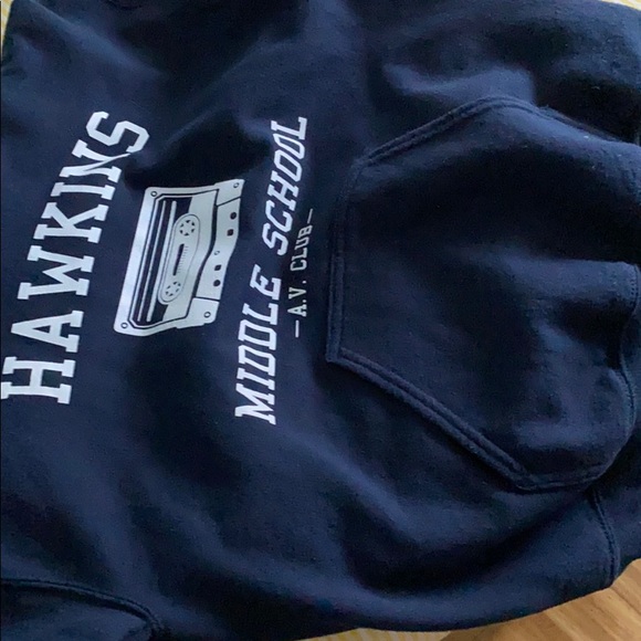 navy stranger things hoodie - Picture 3 of 3